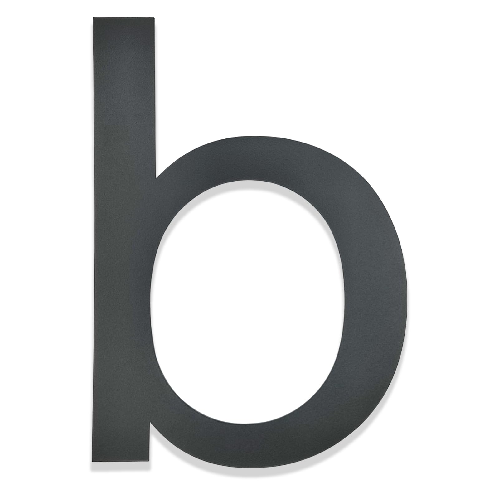 Hopelit Hausnummer, Hausnummer Anthrazit RAL 7016 Anthrazitgrau Feinstruktur Pulverbeschichtet, Hausnummer Edelstahl, Hausnummern Höhe 20cm - Schrift Arial - Alphabet b