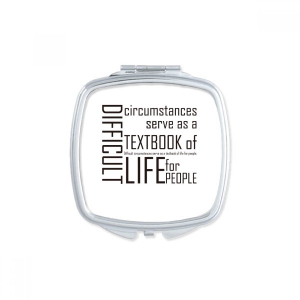 Miroir de poche de maquillage avec slogan portable et mignon