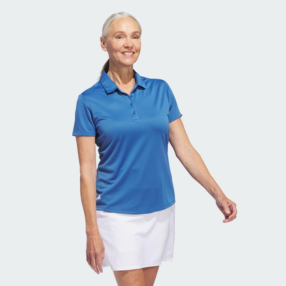 adidas Femme Women's Solid Performance Short Sleeve Polo Shirt