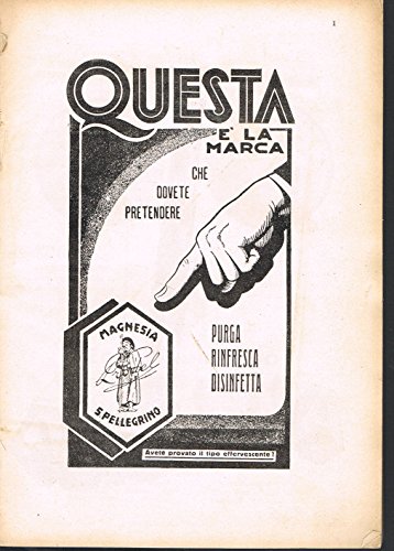 MAGNESIA SAN PELLEGRINO. Anno 1933 (1)