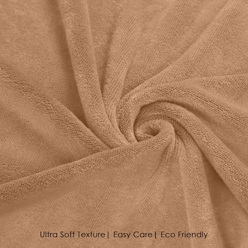 Image of HOUSSE Premium Hand Towel | Microfiber | Super Soft & Quick Dry | Home, Gym, Yoga, Fitness & Weight Lifting | Ultra Absorbent | 550GSM, 60x40cm [2-Pack] (Indian Tan)