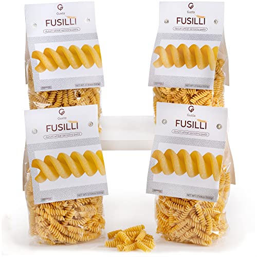 Gusta Premium Italian Fusilli Pasta - Organic Semolina 500g (4 Pack)