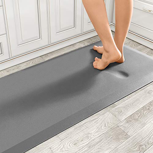 Image of Standing Mat Non Slip Anti Fatigue Kitchen Floor Mats, 0.75 inch Thick Cushioned PVC Mat for Kitchen, Office, Laundry Room and Stand-up Desks