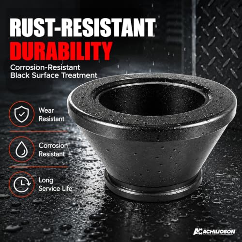 Image of Wheel Balancer Cone Set, 4PCS Tire Balancing Machine Standard Taper Cones for 40mm Shaft, #45 Carbon Steel Hub Centric Adapter Kit, 1.77-5.39 Inch Hub Bore