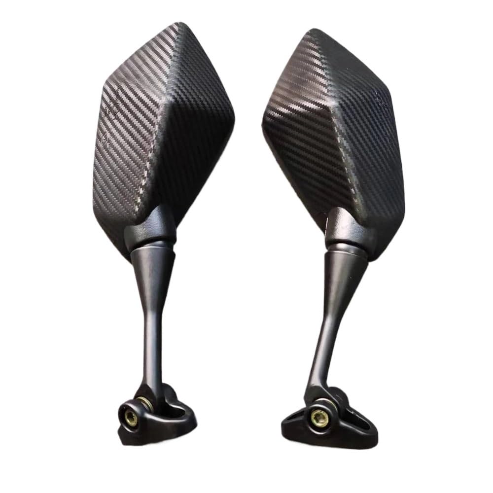 Rétroviseurs Moto Carbone Aspect - Compatible Suzuki SV650S SV1000S GSX250R GSX1250FA - Miroir Convex 360°