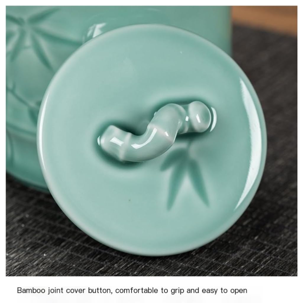 Cukiernica na zapasy herbaty sypkiej, ceramiczna puszka z pokrywką, do kuchni, chińskie naczynia do herbaty, pojedyncza/podwójna puszka, zestaw pudełek prezentowych, do przechowywania liści