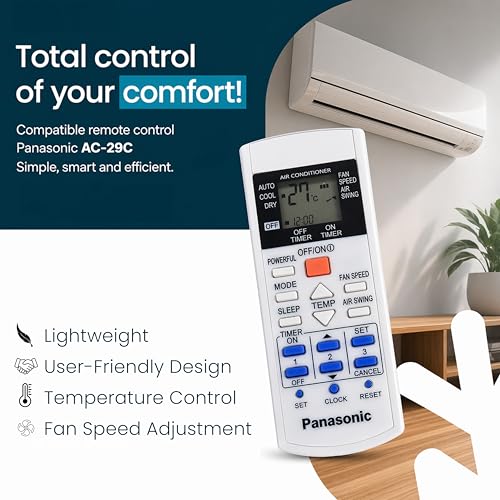 Image of Electronic Spices AC Remote | Compatible with Panasonic AC (Model AC-29C) with AAA Batteries