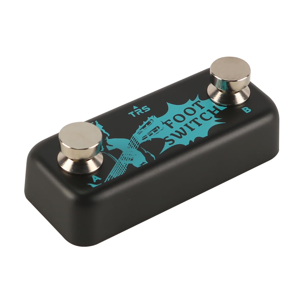 Laroal Guitar Dual Switch Effect Pedal Non-slip Pads Large Mushroom Footswitch Dual Metal External Footswitches Digital Reverb Guitar Pedal - Image 2
