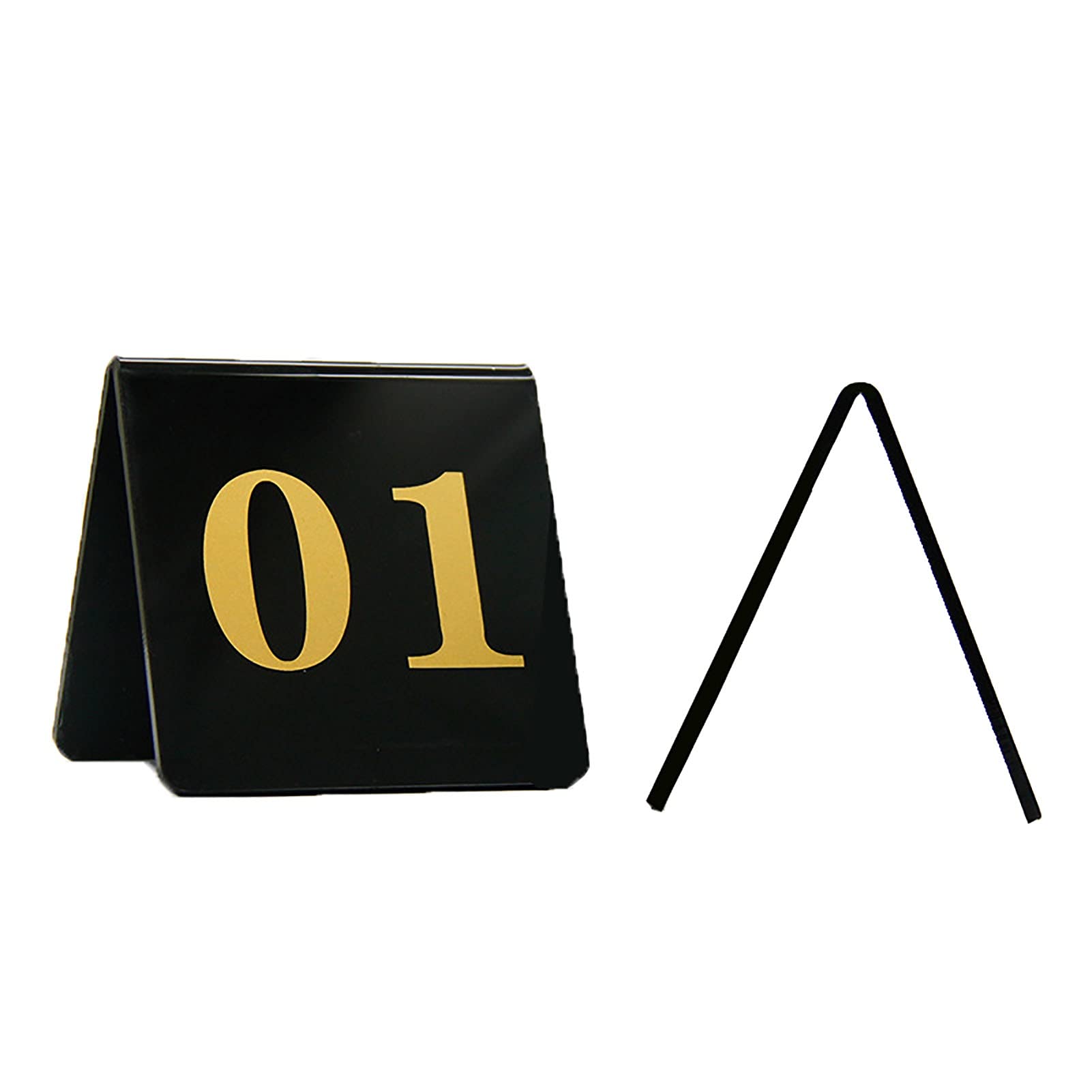 Tarjetas de lugar, números de mesa del 1 al 20 de restaurante, números de mesa estilo tienda de campaña de acrílico negro, placa de número de restaurante, placa de asiento reservada, suministros for b