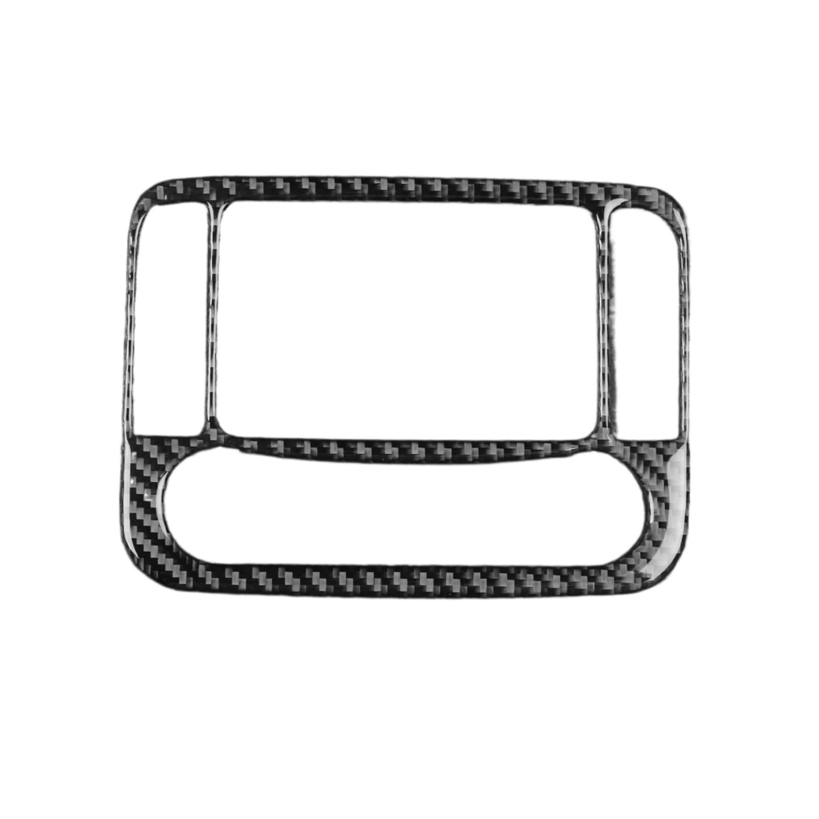 VNHLOTVJL Carbon Fiber Central Control Navigations Radio CD Panel Cover Trim Sticker Compatible for Jeep Renegade 2014-2023 Car Interior Decoration Accessories(LHD and RHD A)