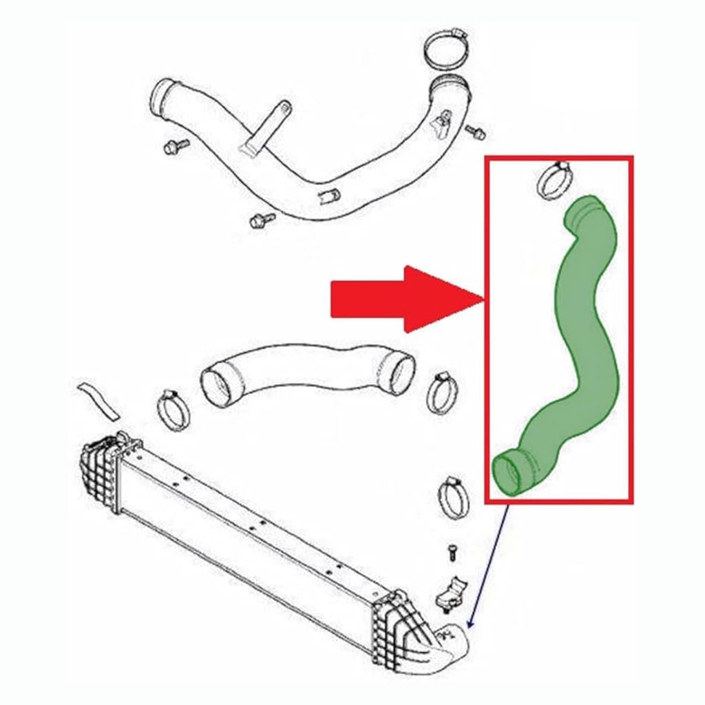 Manguera Turbo Intercooler de Repuesto para Volvo S60 S80 V60 V70 XC60 XC70 2.0 D 2.4 D 30741795 30741795 31370222 31338090, Manguera de Aire Intercooler Accesorio