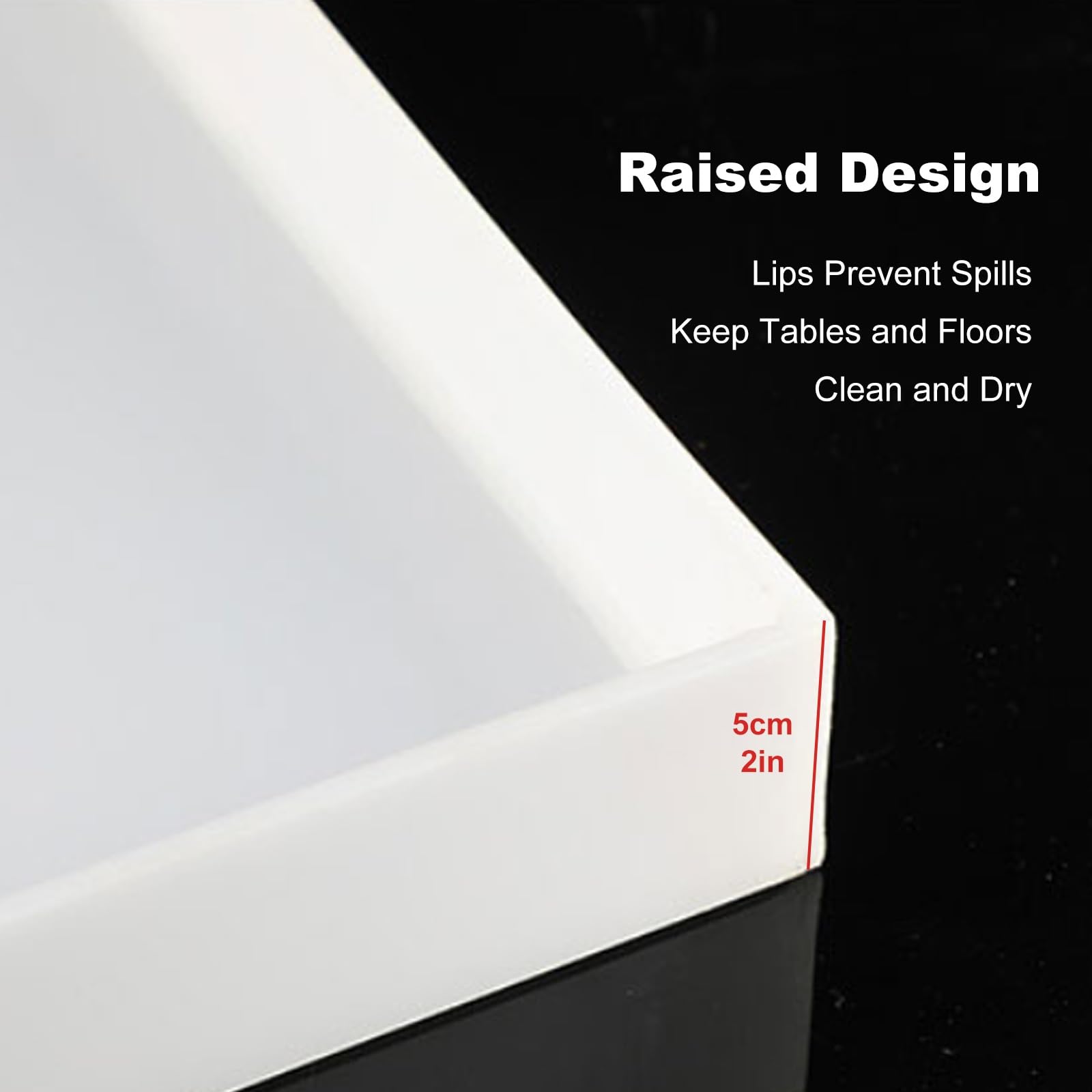 Bac de Récupération D'huile en Plastique PP Anti-fuite, Plateau de Remplacement pour Cage à Chien, Plateau D'accessoires D'organisation pour Laboratoires, Maisons, Usine(40x20x5cm/16x8x2in)