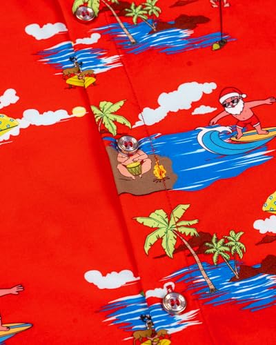Image of Hawaiian Shirt for Men Tropical Shirts Summer Beach Button Down Short Sleeve Luau Aloha Floral Cruise Vacation Outfit 2026