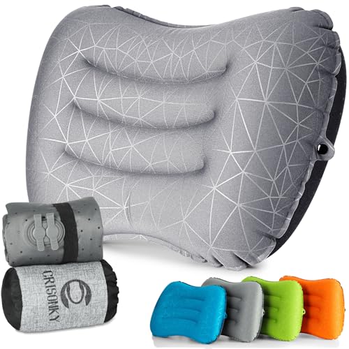 Crisonky Camping Pillow - Inflatable Pillow - Travel Pillows for...