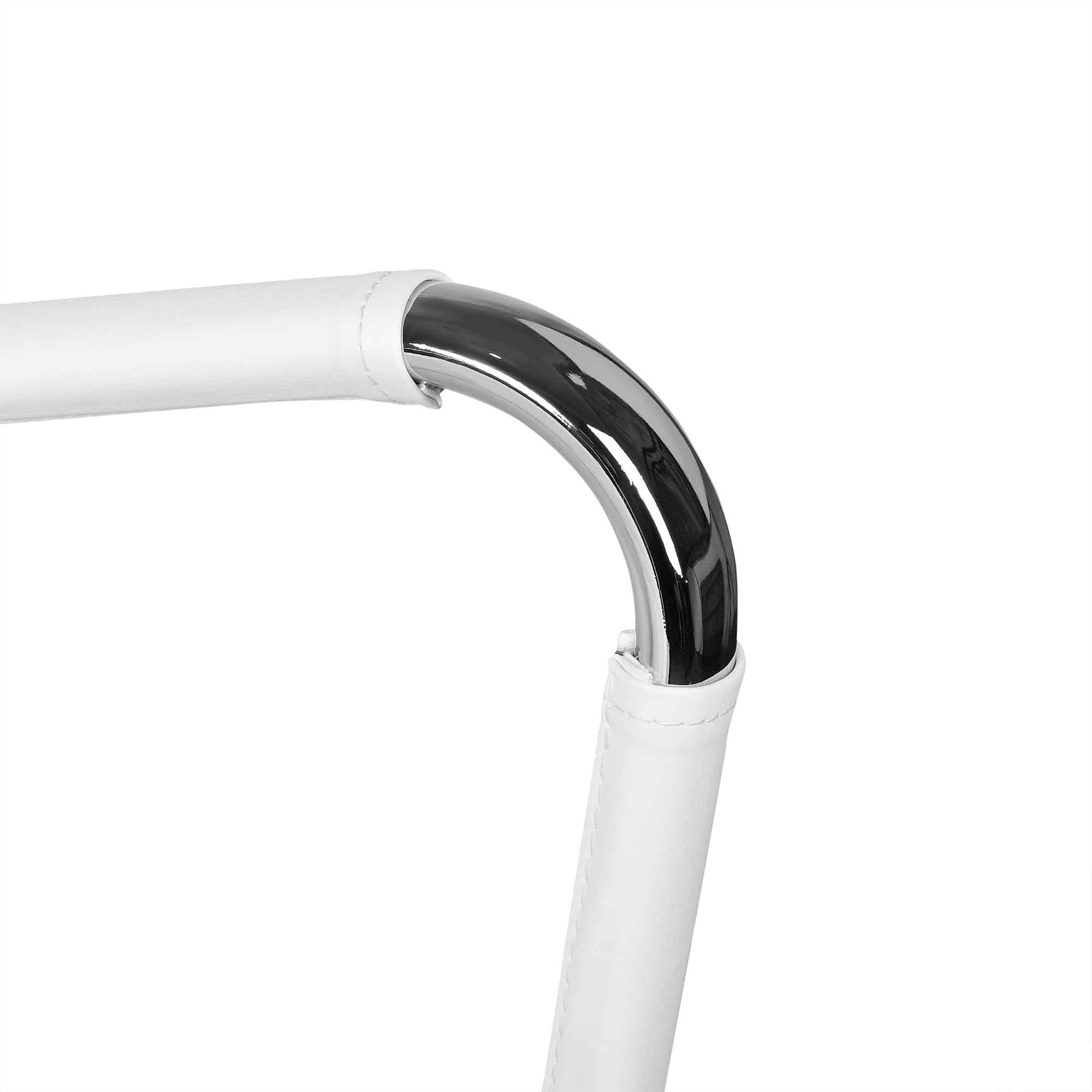 T-LOVENDO.ES Silla de Oficina o escritorio Blanca de Diseño Moderno y elegante - Ergonomica y Reclinable - de Piel Cuero Sintetico. Ideal Sala de reuniones