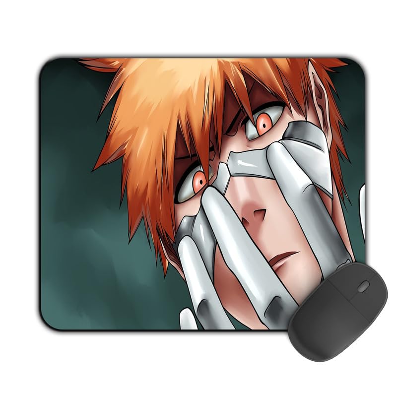 Image of Printed Designer Mouse Pad Kurosaki Ichigo (200MM X 240 X 3MM) Enhance Gaming and Work Performance Comfortable and Precise Non-Slip Water Proof Bleach Mouse Pad.