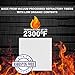 High-Temperature Ceramic Fiber Thermal Insulation Board - Pack of 3 - for Wood Stoves, Fireplaces, and Industrial use(20X20X2Cm)