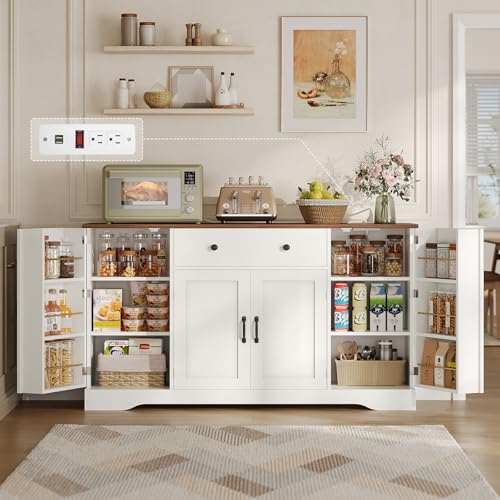 Brinlawb Buffet Cabinet with Storage & Charging Station