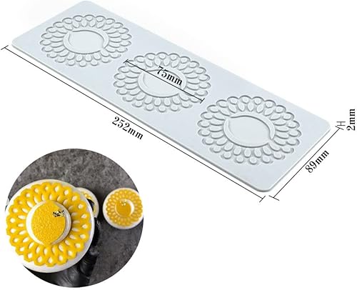 Miniatura 4 de Moldes de silicona 3D de hojas huecas para chocolate, molde de panal, abeja, caramelo, patrón de flores, molde para fondant, decoración de tartas