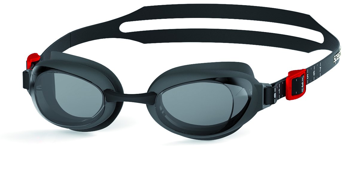 Speedo IQfit Aquapure AU(A) Optical Unisex Swimming Goggle, 4 Size, Grey/Smoke