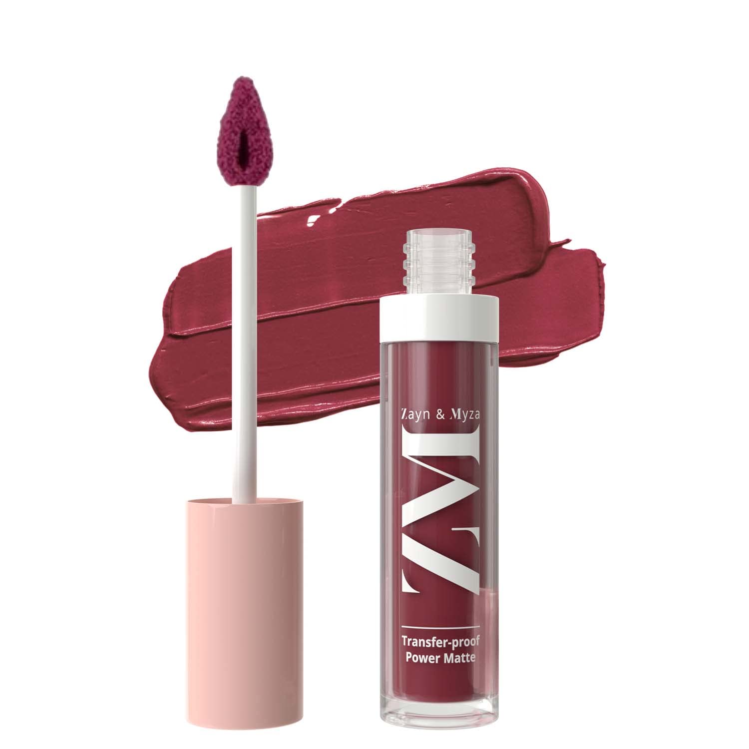 Zayn & Myza - Mystic Mauve Transfer-Proof Power Matte Finish Lip Cream Lightweight Buildable Long Lasting Waterproof Smudgeproof Cream Liquid Lip Colour Vegetarian Cruelty-Free Paraben-Free - 6ml