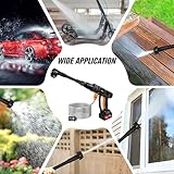 Cordless Pressure Washer,21V 45 Bar/652 PSI Portable Pressure Washer with 2PCS 3.0Ah Battery,6-in-1 Adjustable Nozzle,5m Hose Pressure Cleaner for Car/Floor/Garden Cleaning & Watering - Image 8