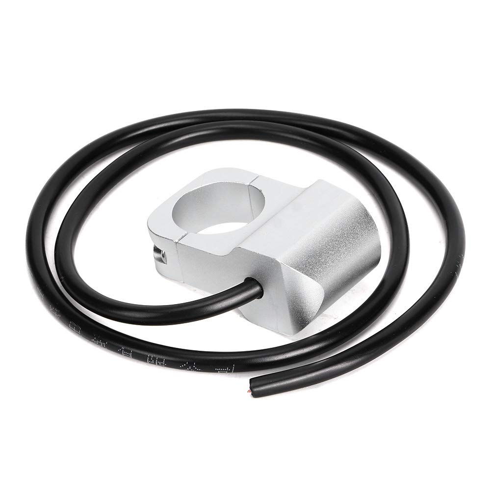 Motocicletta, bicicletta, argento C4M139, 25mm/0.98 pollici in acciaio impermeabile, faro, manubrio, interruttore