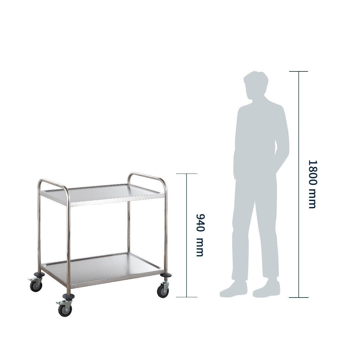 GastroHero Carrello di servizio e trasporto Basic 2