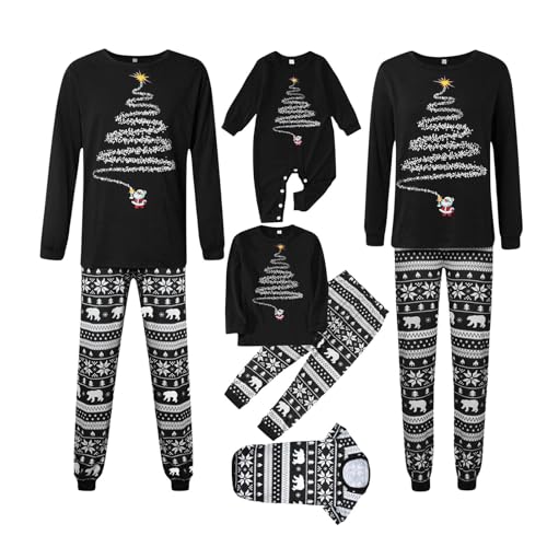 Pijama Navidad Familia Calentitos Pijama De Año Nnuevo Cómodo Y Transpirable Estampado Navideño Manga Larga Conjunto De Pijamas Familiares De Navidad Pijamas Familiares Iguales