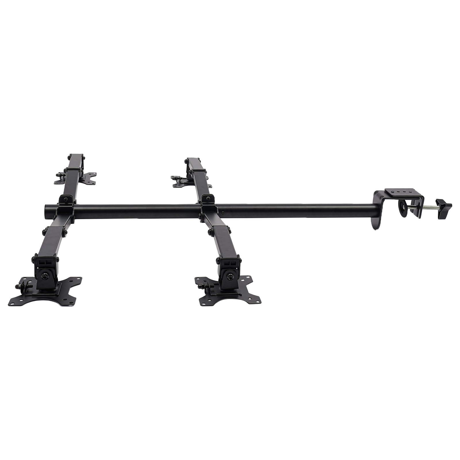 Supporto per monitor a 4 scomparti per 10-27 pollici, supporto da tavolo per 4 monitor, fino a 9 kg per braccio, girevole a 360°, regolabile in altezza, VESA 75/100, per home office e set di giochi