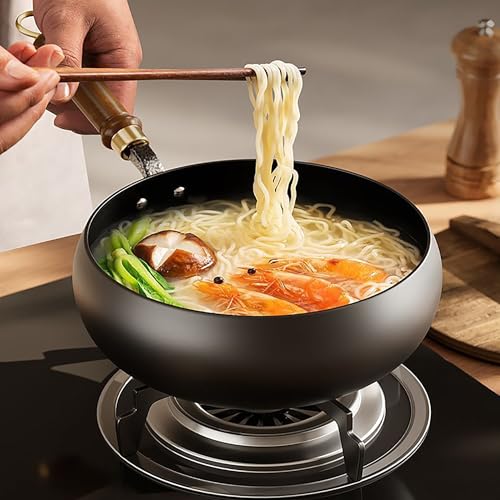 Wok japonés de hierro fundido con tapa de vidrio 11.02in miniatura 7