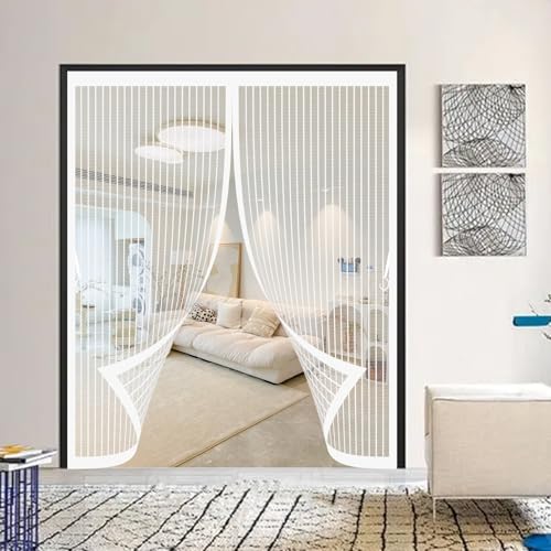 Moustiquaire pour balcon et cave en maille fine blanche de 106 x 100 cm