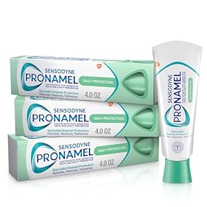Sensodyne Pronamel Daily Protection Enamel Toothpaste for Sensitive Teeth, Mint Essence – 4 oz (Pack of 3)