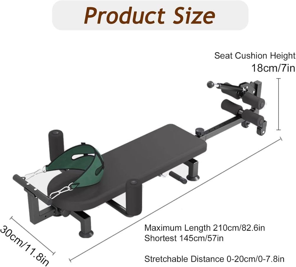 Home Traction Table for Full Body – Portable Cervical & Lumbar Stretcher Bed, Massage Therapy Device for Back Decompression, Tension and Pain Relief