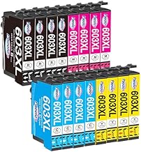 paeolos 603XL Compatible Cartridges for Epson 603 603XL Multipack for Expression Home XP-2100 XP-2105 XP-3100 XP-4100 Workforce WF-2810 WF-2830 WF-2850 (4 Black, 4 Cyan, 4 Magenta, 4 Yellow)