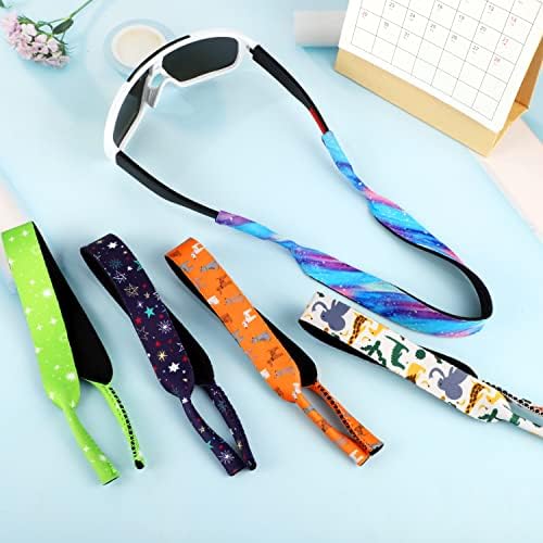 Thboxes 5 Pcs Sports Sunglasses Straps, Neoprene Elastic Cord Glasses Head Bands Rope, Anti-Slip Stretchy Floating Glasses Chain for Men Women Outdoors Sports Water Activities