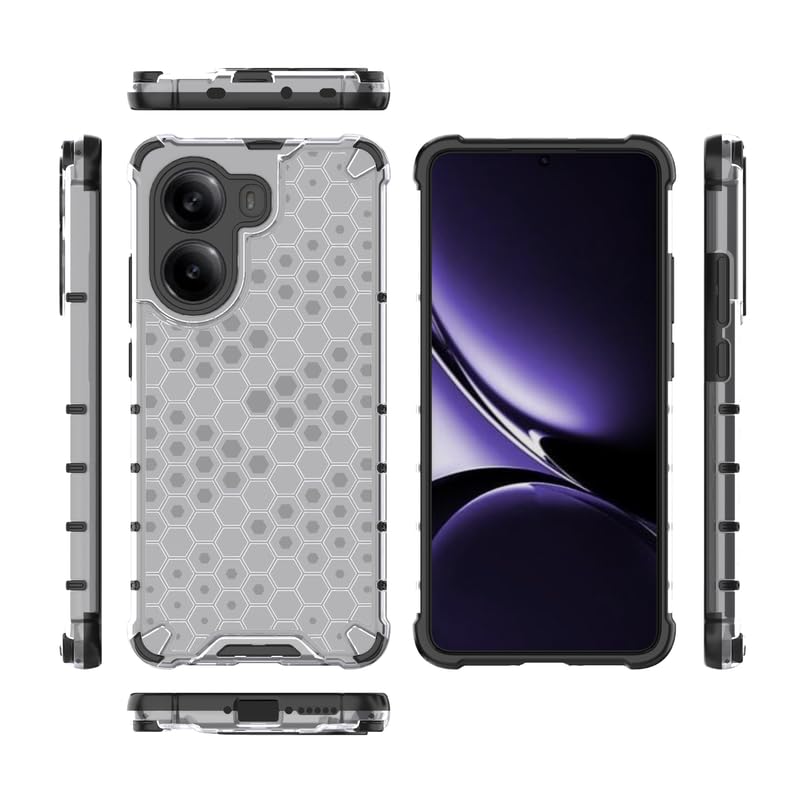 Image of Plastic Bumper Back Case Cover for Poco X7 Pro 5G (Transparent)