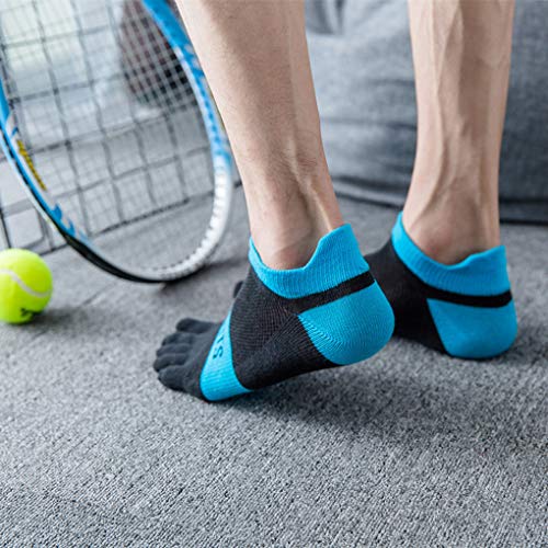 6 Pair Men's Cotton Breathable Five Finger Toe Socks No Show Mesh Casual Sports Socks4
