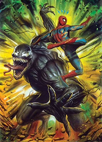 Displate - Póster de Metal - Montado con Imán - Marvel - Venom vs Spider-man
