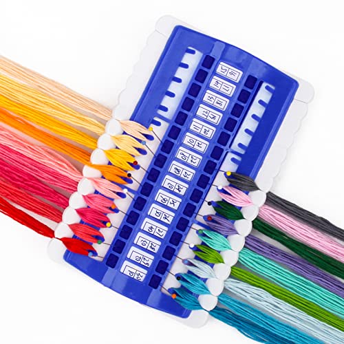 Image of Luxiv 30 Position Embroidery Floss Organizer, Thread Shelf with 15P Card