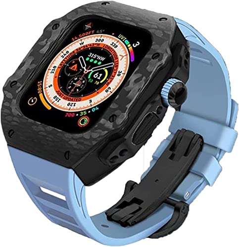 Bracelet en caoutchouc fluor pour Apple Watch Ultra boîtier sport chic 49mm