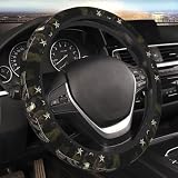 SAKTEPLE Car Steering Wheel Cover with Anti-Slip Lining, Universal 15 inch Wheel Cover, Fashion Car Interior Accessories for Women Men - Camo Bald Eagle