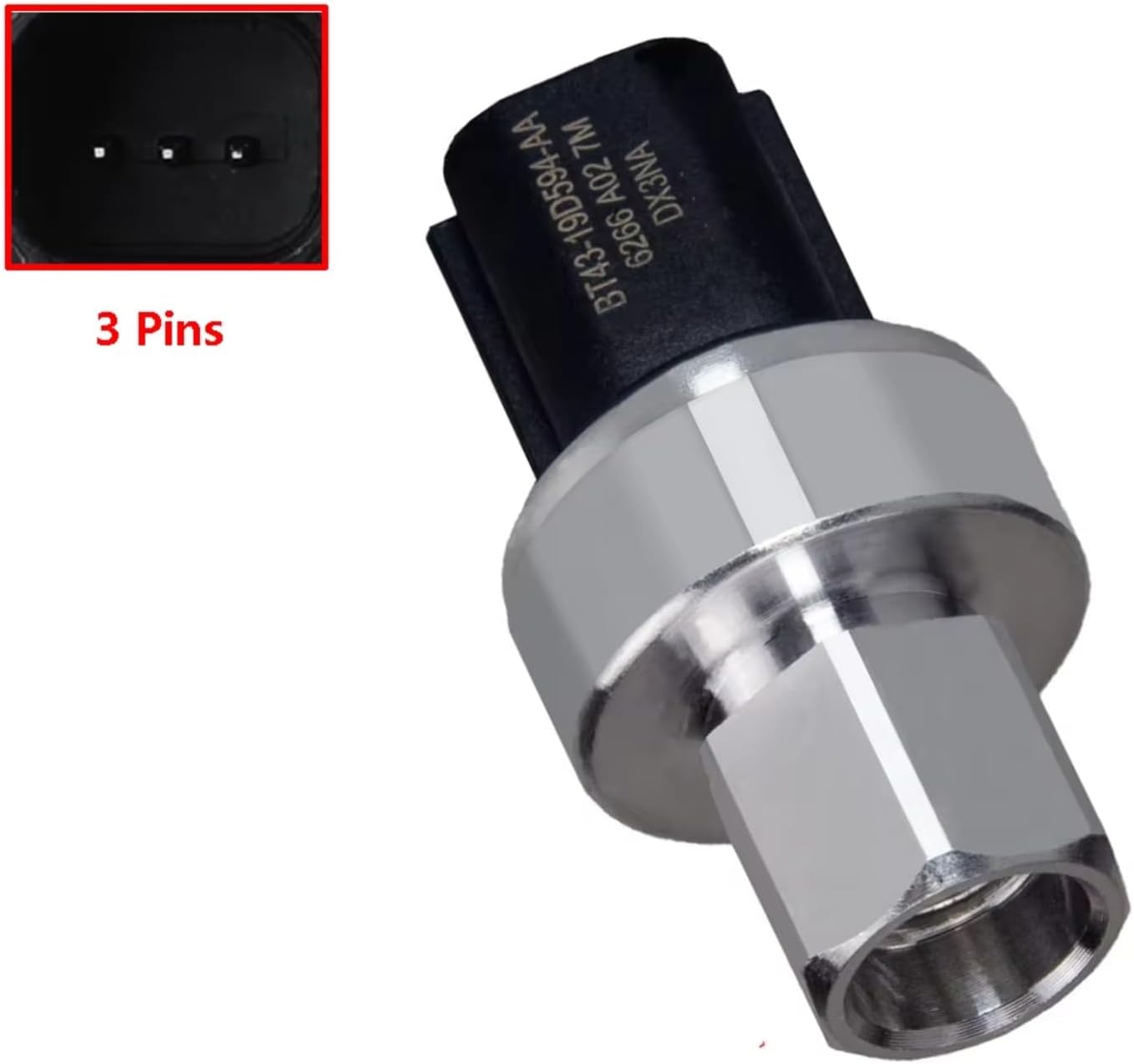 A/C Pressure Switch Sensor, AC Pressure Sensor Switch, for Edge 2011-2020, for Ranger 2019-2021, for Flex 2011-2019 BT43-19D594-AA A/C Switch Conditioner Pressure Sensor 3Pins