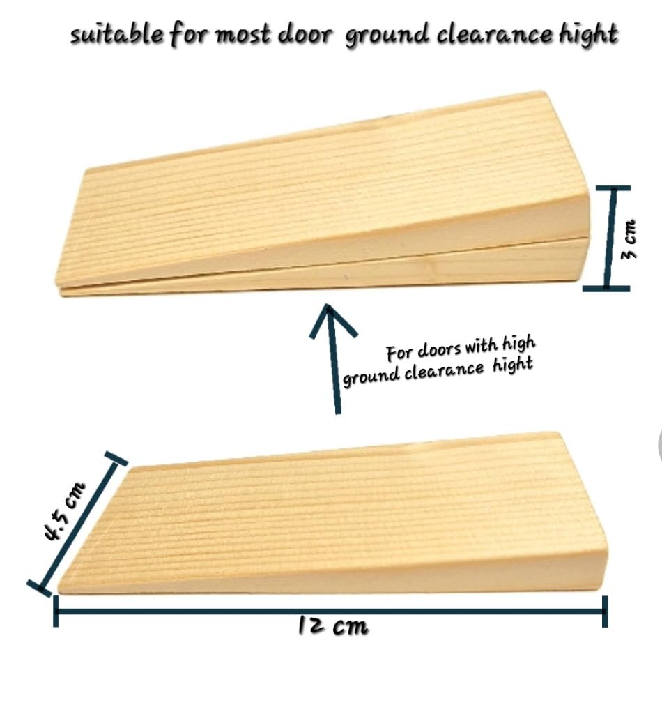 4 Pieces,Door Wedges,Door Stop, Wooden doorwedge, Wooden Door Stops, Door Stop Wedge, Door Stopper, Door Wedges Indoors - Image 3