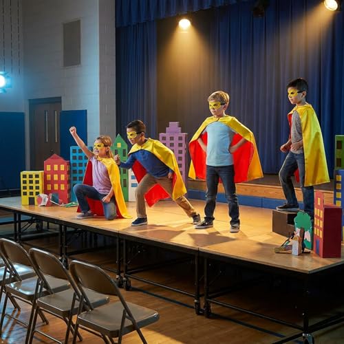 Image of Superhero Capes for Kids Halloween Costumes and Dress up - Superhero Toys Capes 4-10 Year for boys birthday party Gifts