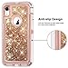 Anuck Case for iPhone XR Case (6.1 inch), 3 in 1 Hybrid Heavy Duty Defender Armor Case Sparkly Floating Liquid Glitter Protective Hard Shell Shockproof Anti-Slip TPU Bumper Cover - Rose Gold