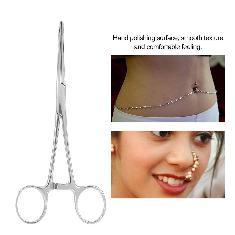 Piercing Pliers Tool Ear Lip Navel Nose Tongue Septum Sponge Forceps Clamp for Professional Use