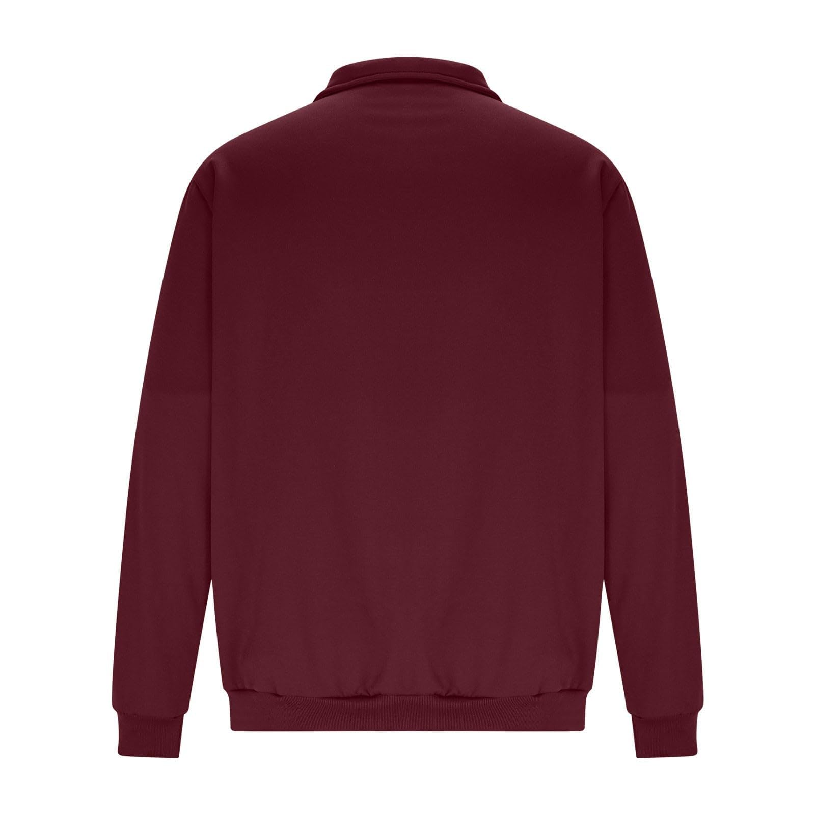 Sudadera sin Capucha para Hombre, con Cremallera de un Cuarto, Forro Polar, Informal, de Manga Larga, Holgada, para otoño e Invierno, cómoda para Uso Diario.