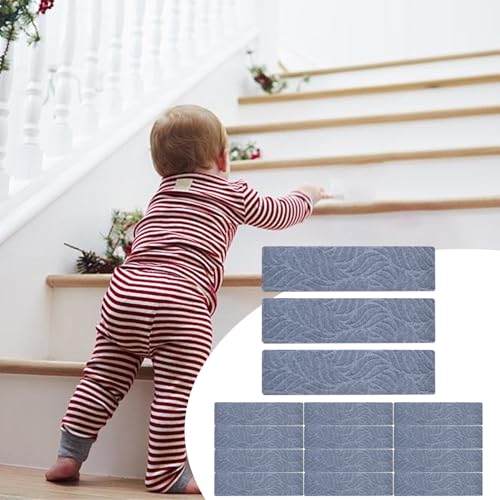 Alfombra de escaleras de madera con base antideslizante premium 8