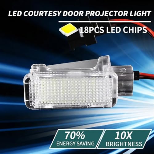 Lámpara LED coche interior 6000K blanca pack de 2 unidades para matrícula A3 6